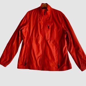 L.L. Bean Rain Jacket Men's‎ Sz L Red Lightweight Windbreaker
